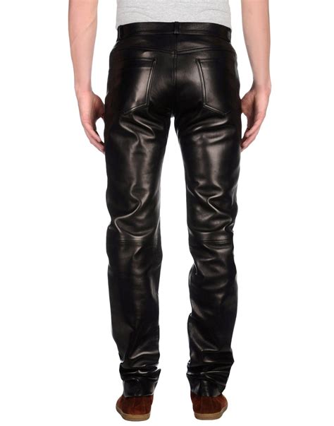 gucci black leather pants|Gucci wool pants for men.